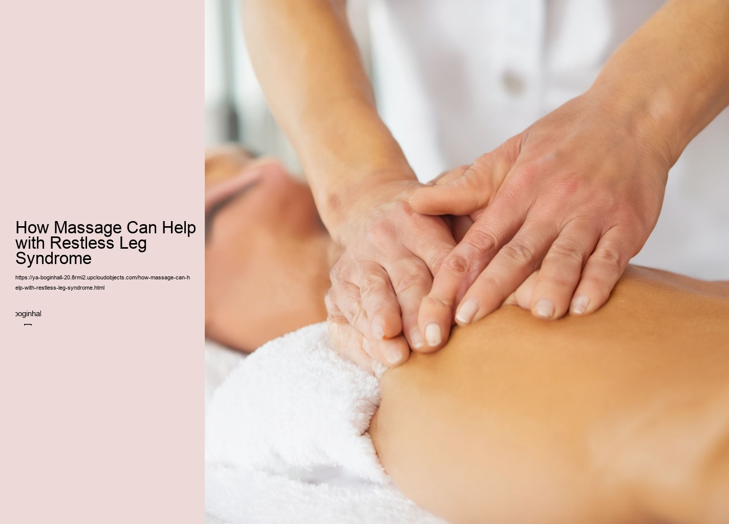 How Massage Can Help with Restless Leg Syndrome