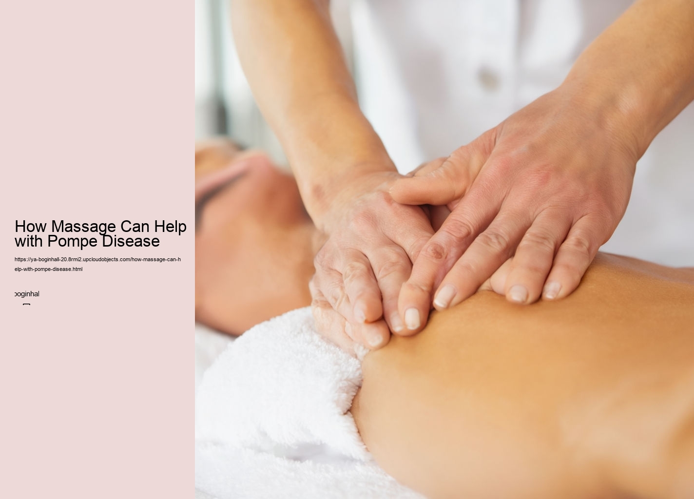 How Massage Can Help with Pompe Disease