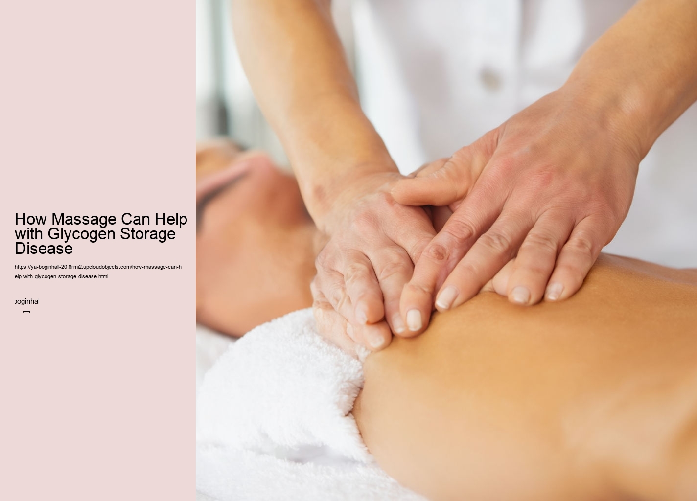 How Massage Can Help with Glycogen Storage Disease