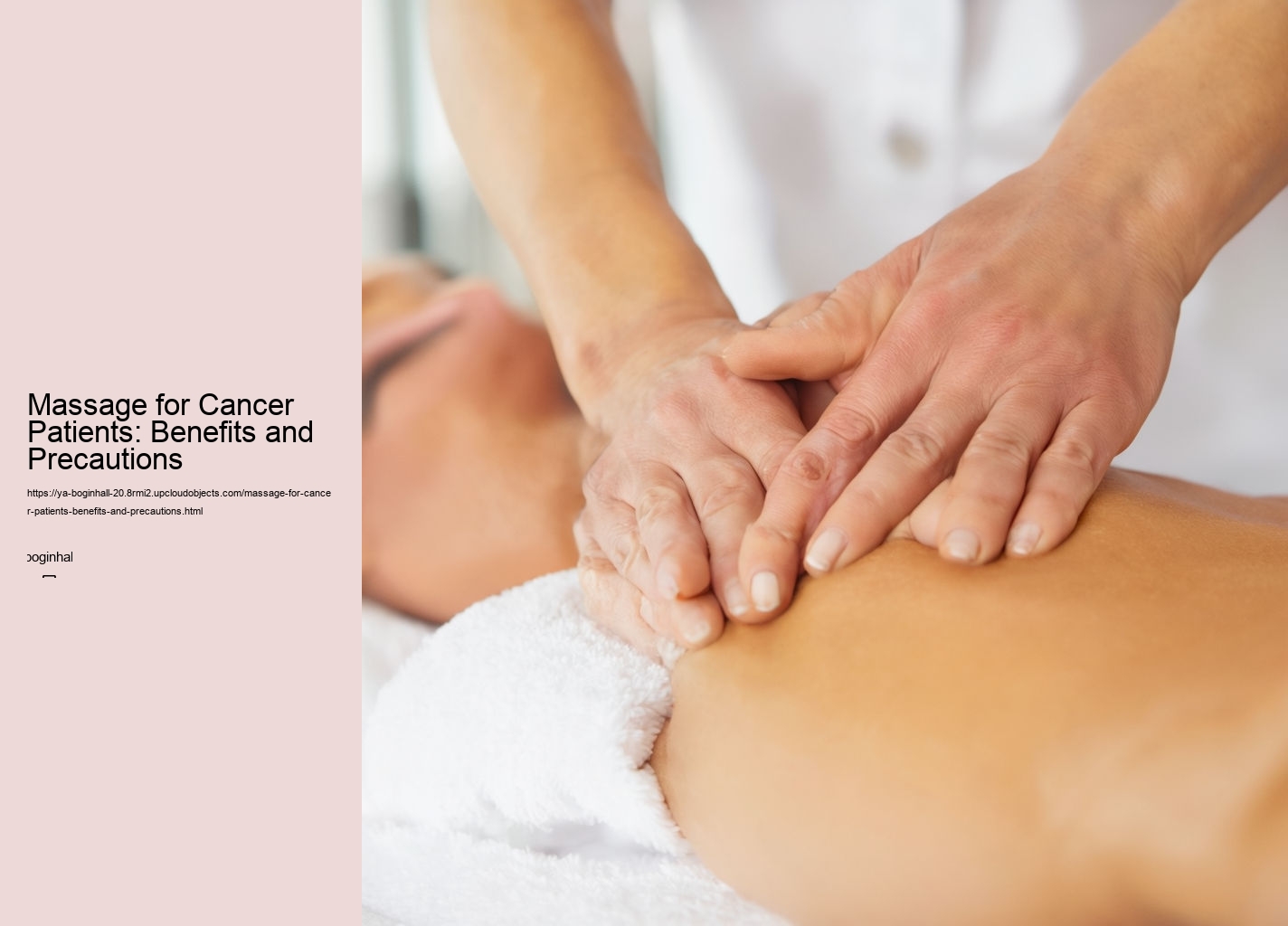 Massage for Cancer Patients: Benefits and Precautions