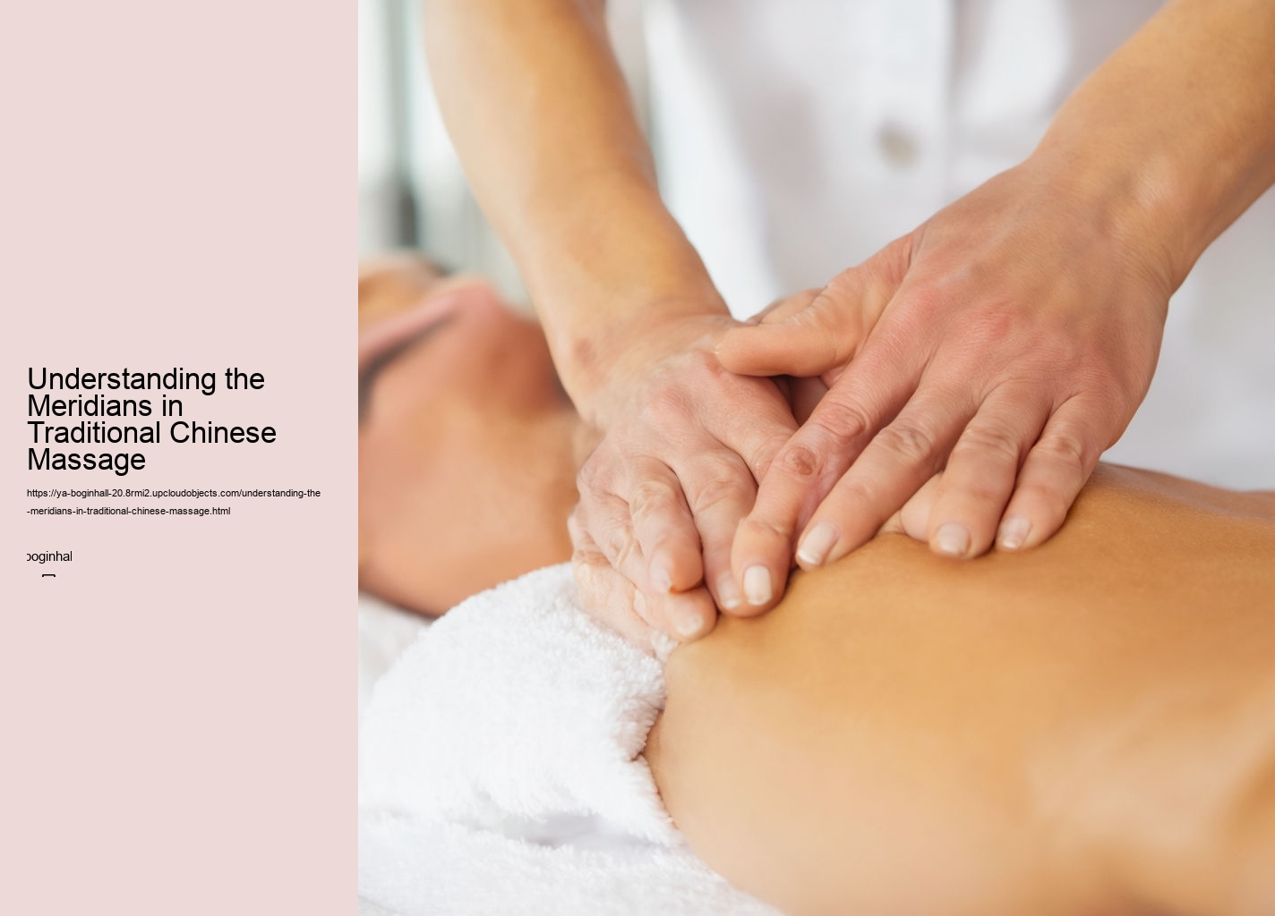 Understanding the Meridians in Traditional Chinese Massage